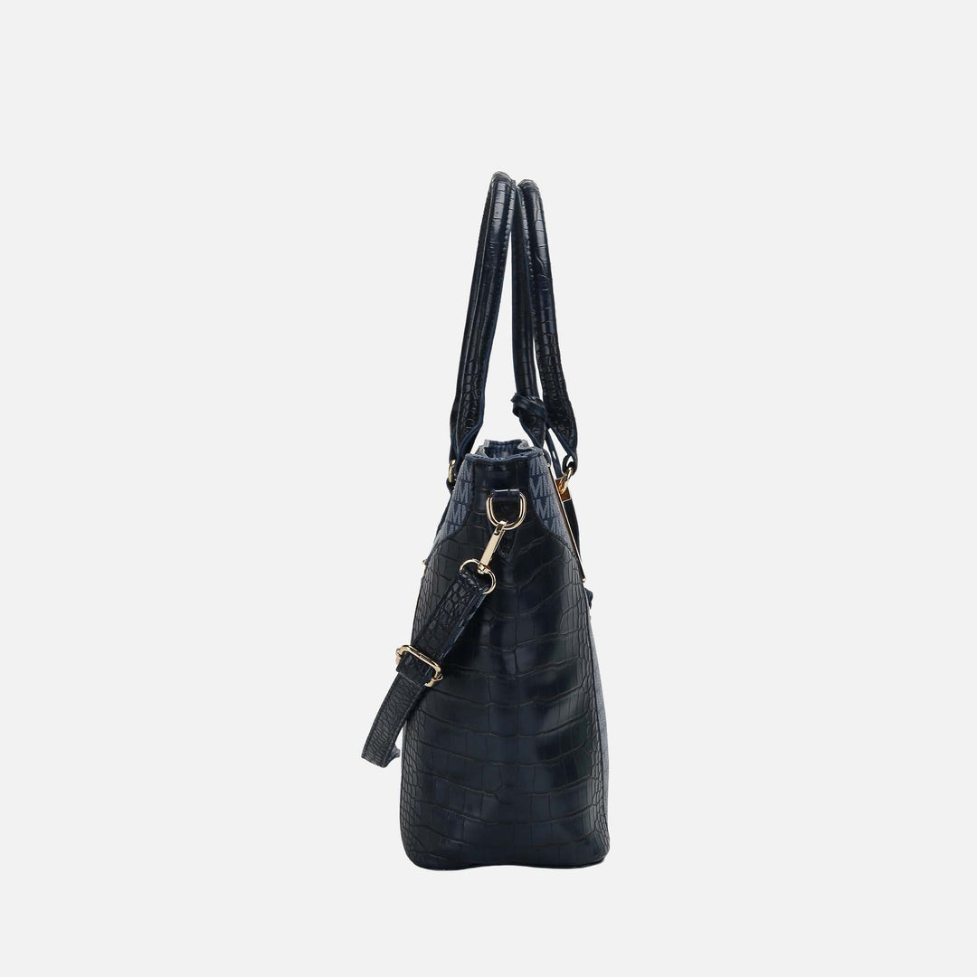 Burgundy MKF Collection By Mia K Shonda Signature Tote Bag And Set