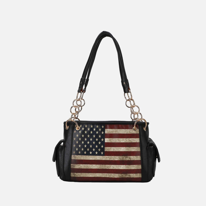 MKF Collection By Mia K Alaina Printed Flag Shoulder Bag