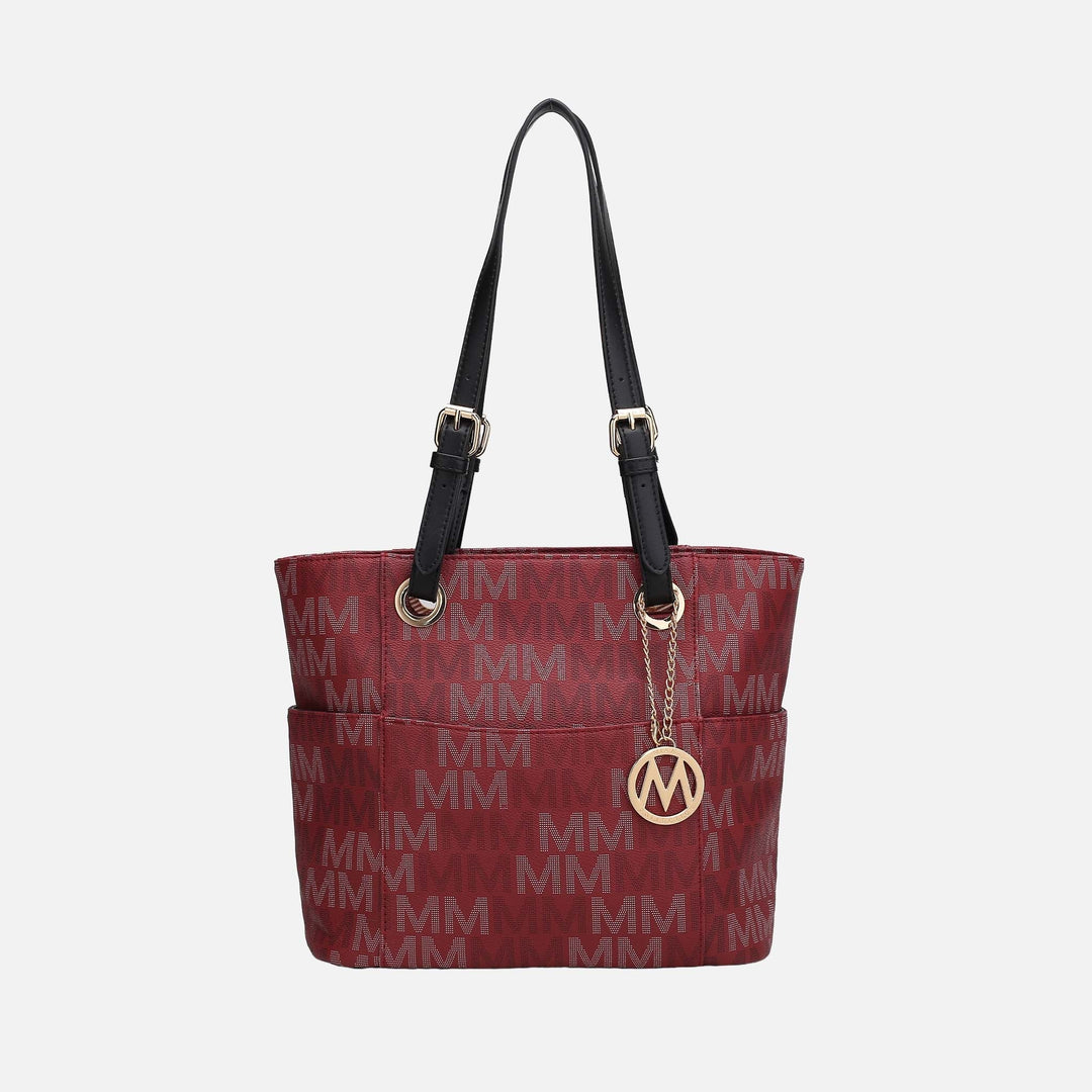 Beige MKF Collection By Mia K Cavalli Signature Tote Bag