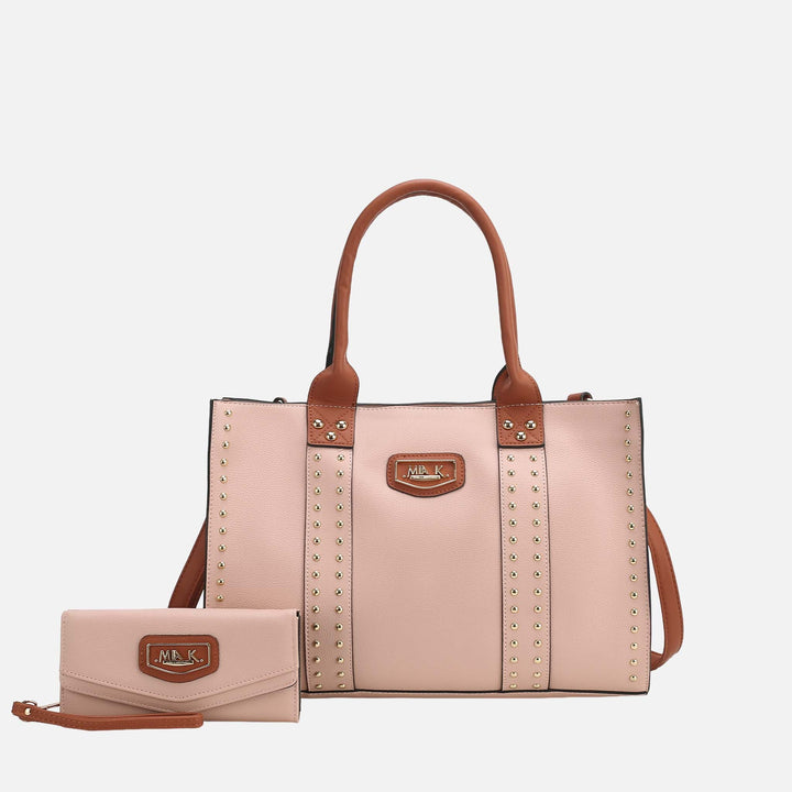 Fuchsia MKF Collection By Mia K Davina Tote Bag And Wallet Set