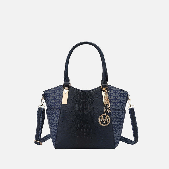 White MKF Collection By Mia K Kristal Signature Tote Bag