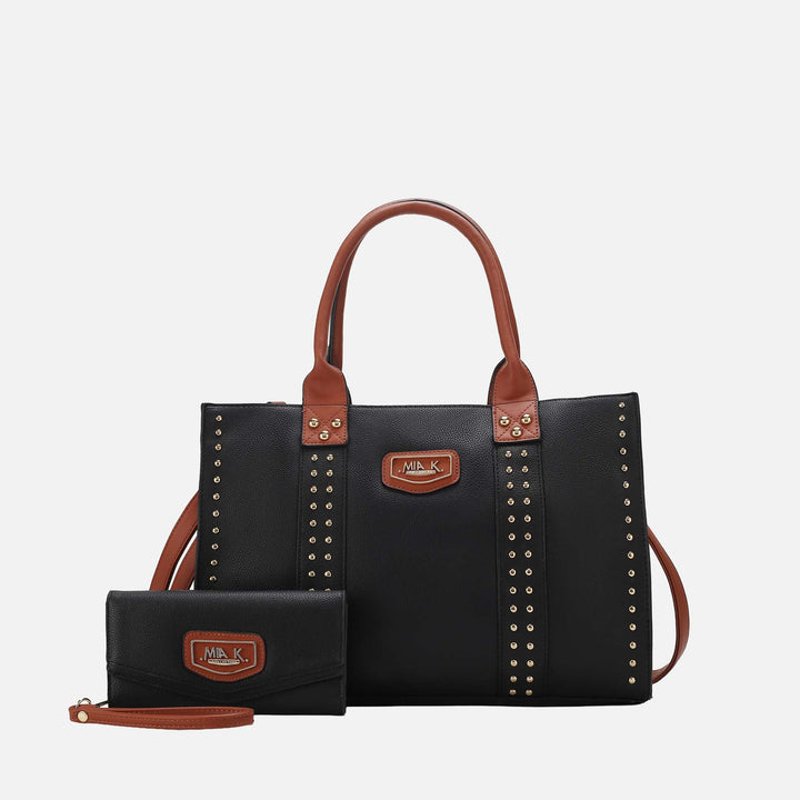Denim Blue MKF Collection By Mia K Davina Tote Bag And Wallet Set