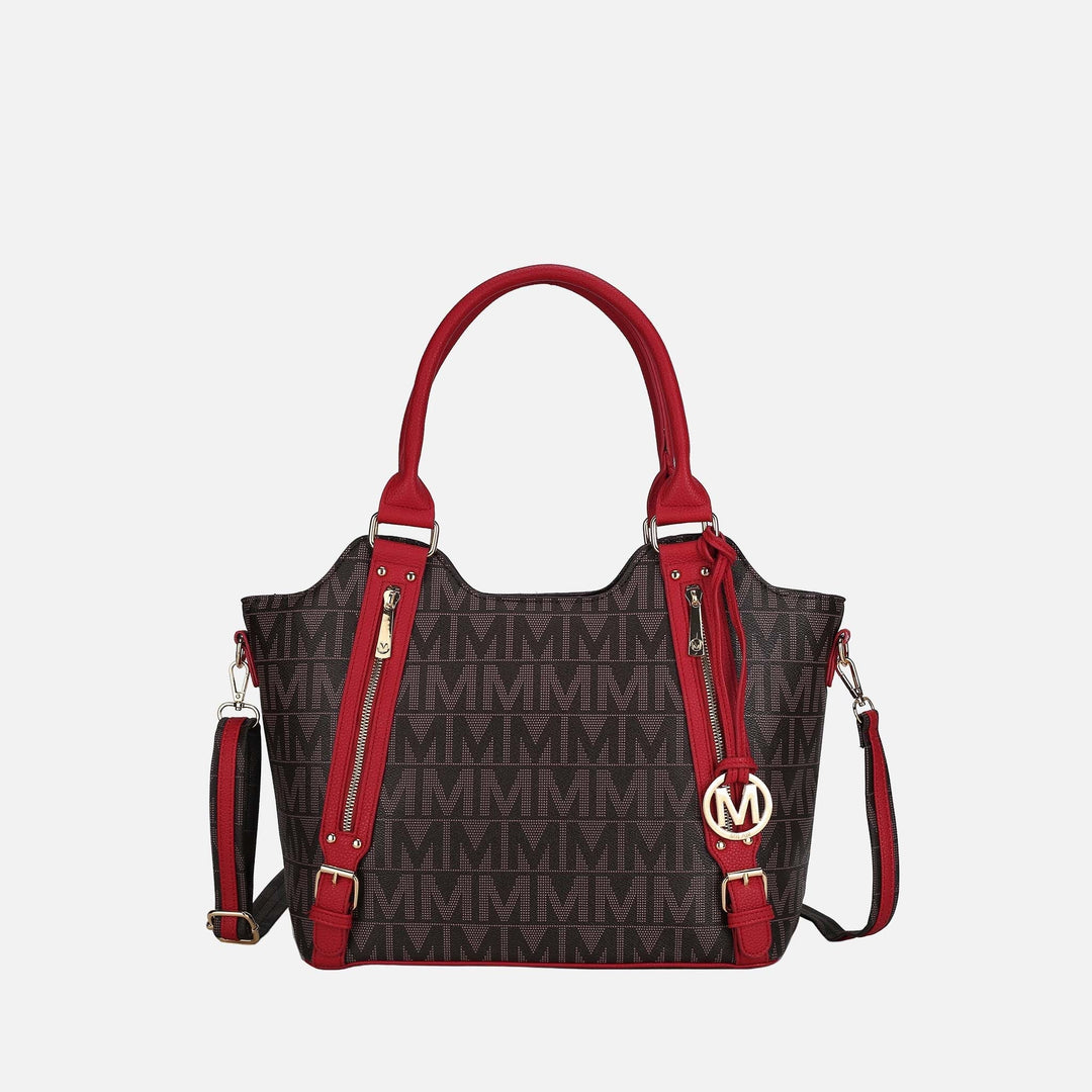White MKF Collection By Mia K Thania Signature Tote Bag
