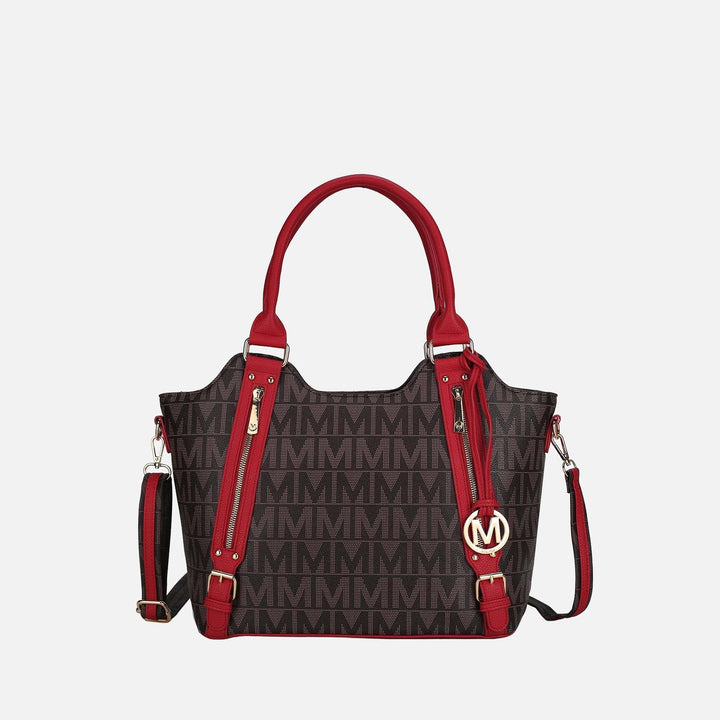 White MKF Collection By Mia K Thania Signature Tote Bag