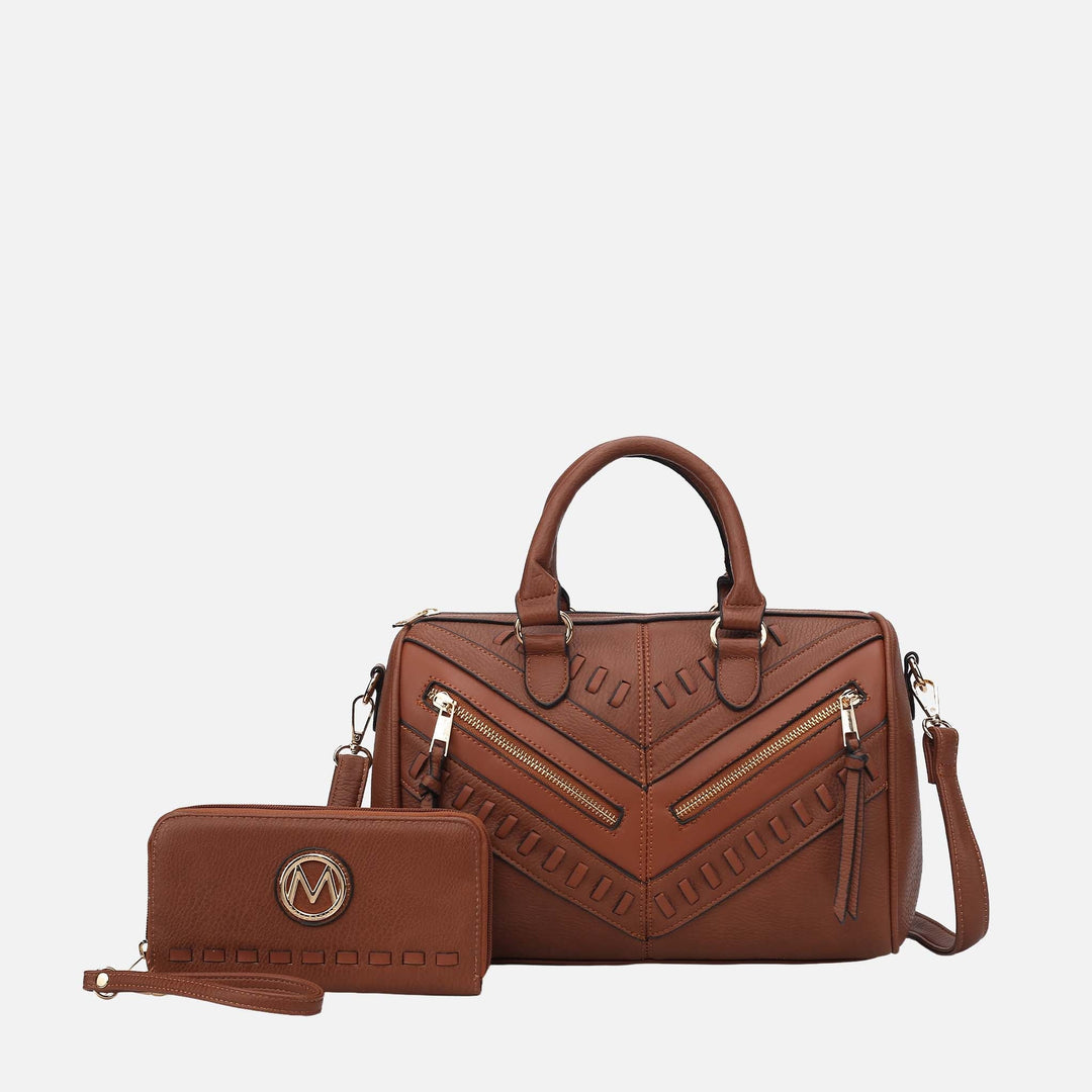 Blush MKF Collection By Mia K Lara Shoulder Bag And Set