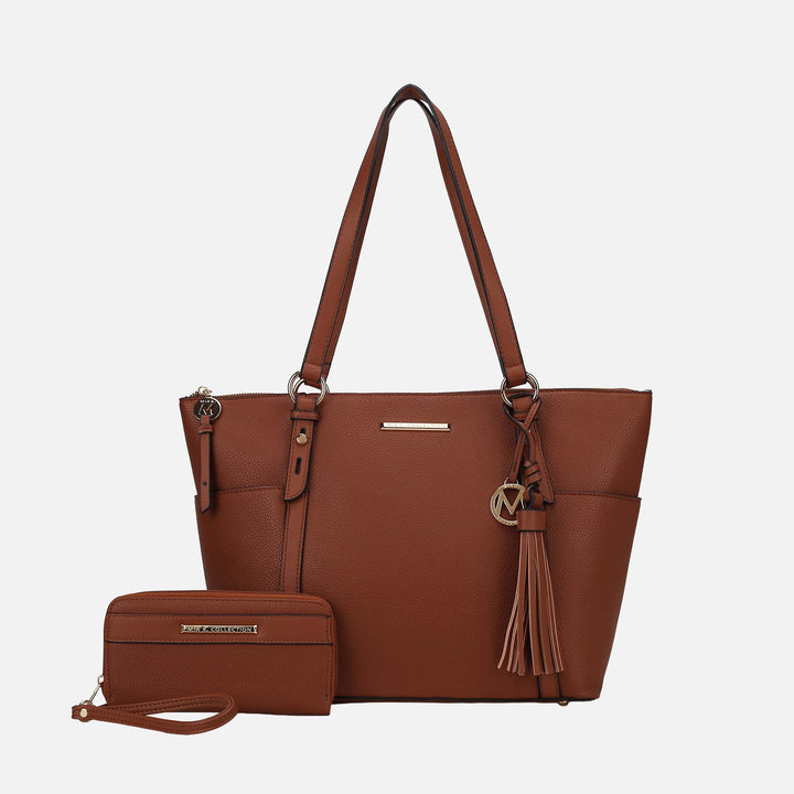 Burgundy MKF Collection By Mia K Gloria Tote Bag