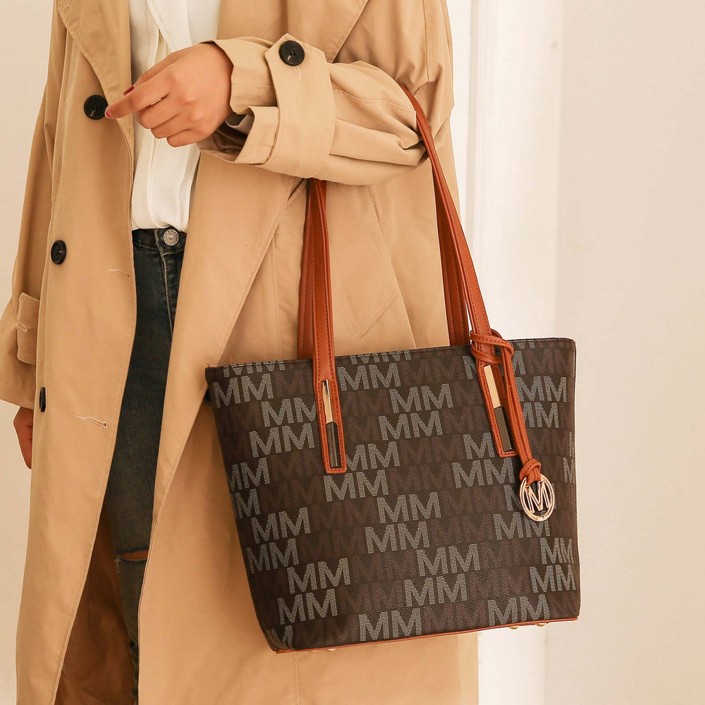 Black MKF Collection By Mia K Aylet Signature Tote Bag And Set