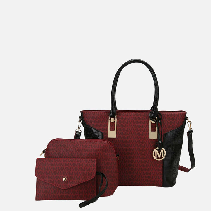 Rose MKF Collection By Mia K Shonda Signature Tote Bag And Set