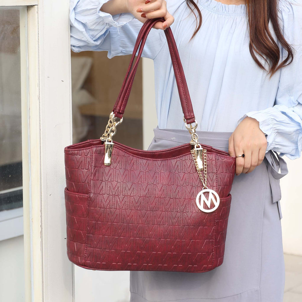 Black MKF Collection By Mia K Allison Signature Tote Bag And Wallet Set