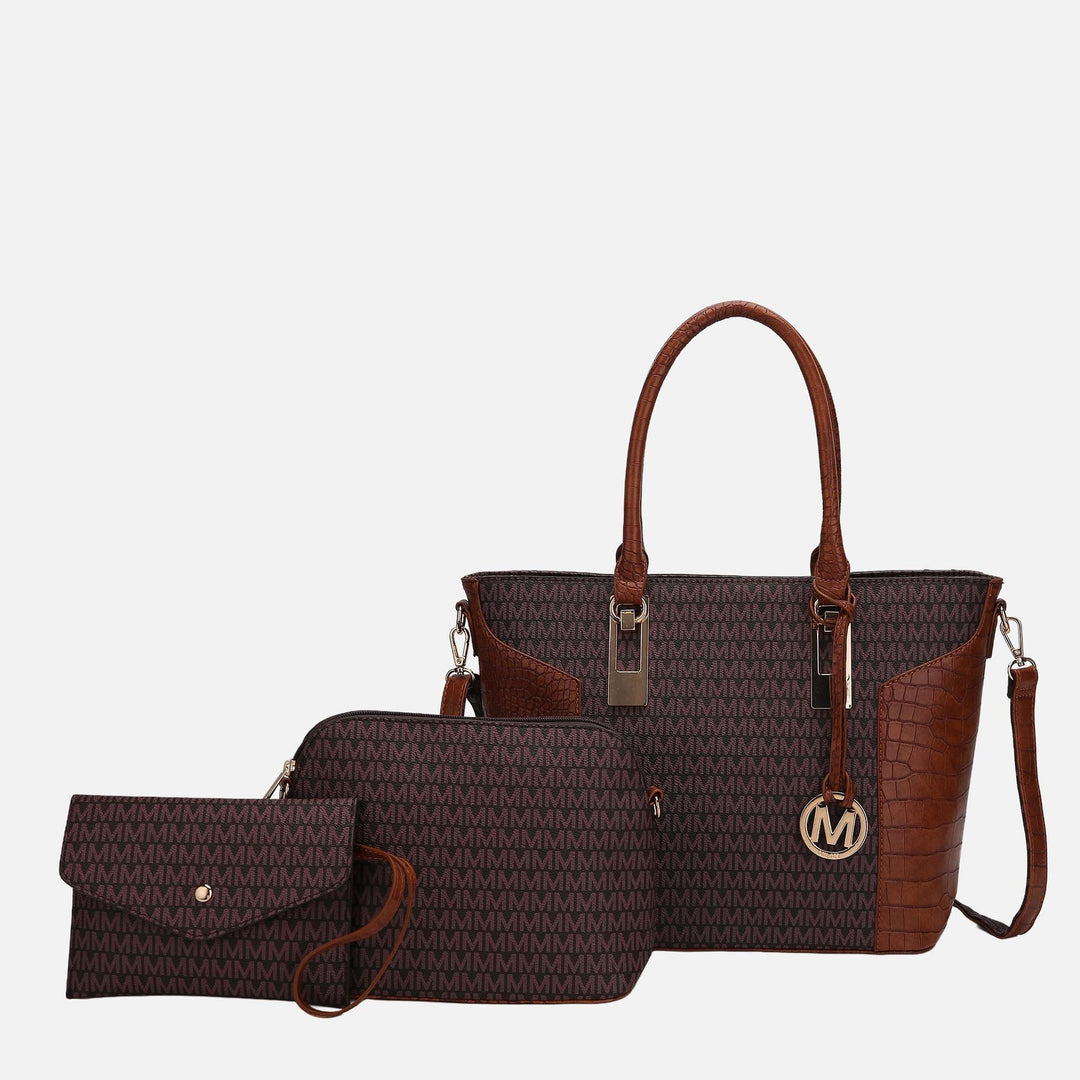 Indigo MKF Collection By Mia K Shonda Signature Tote Bag And Set