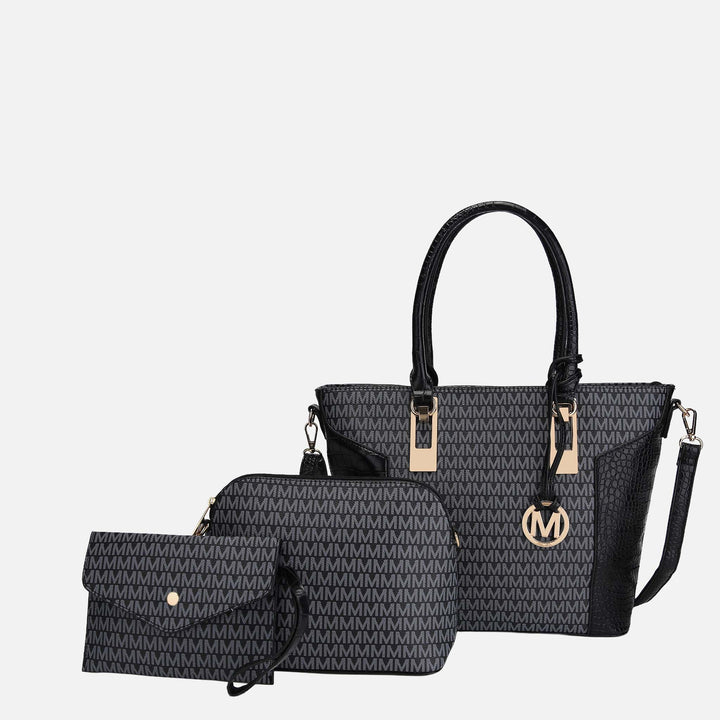 Fuschia Rose MKF Collection By Mia K Shonda Signature Tote Bag And Set