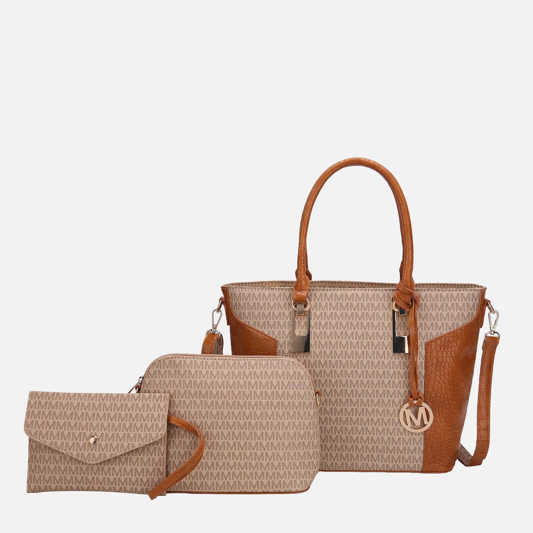 Midnight Blue MKF Collection By Mia K Shonda Signature Tote Bag And Set
