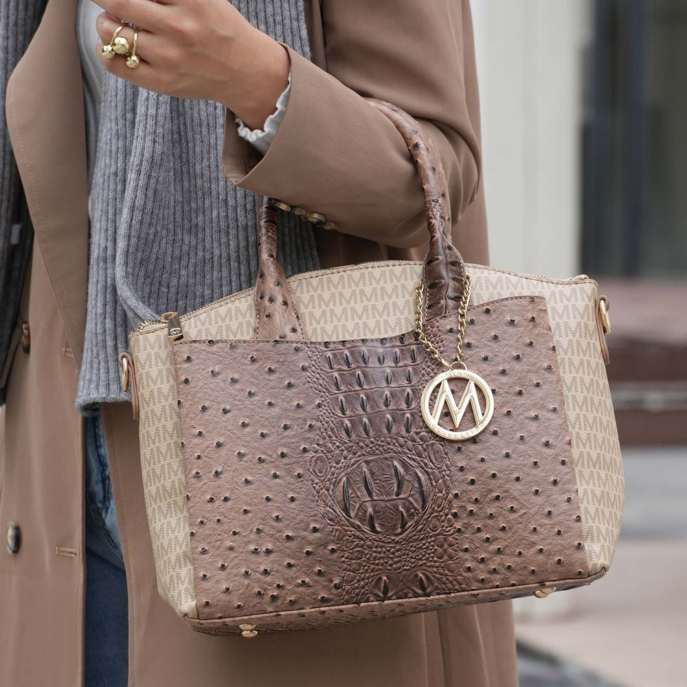 Beige MKF Collection By Mia K Collins Signature Shoulder Bag