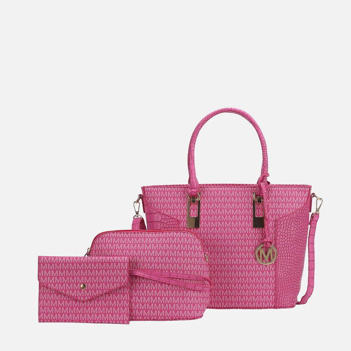 Tan MKF Collection By Mia K Shonda Signature Tote Bag And Set