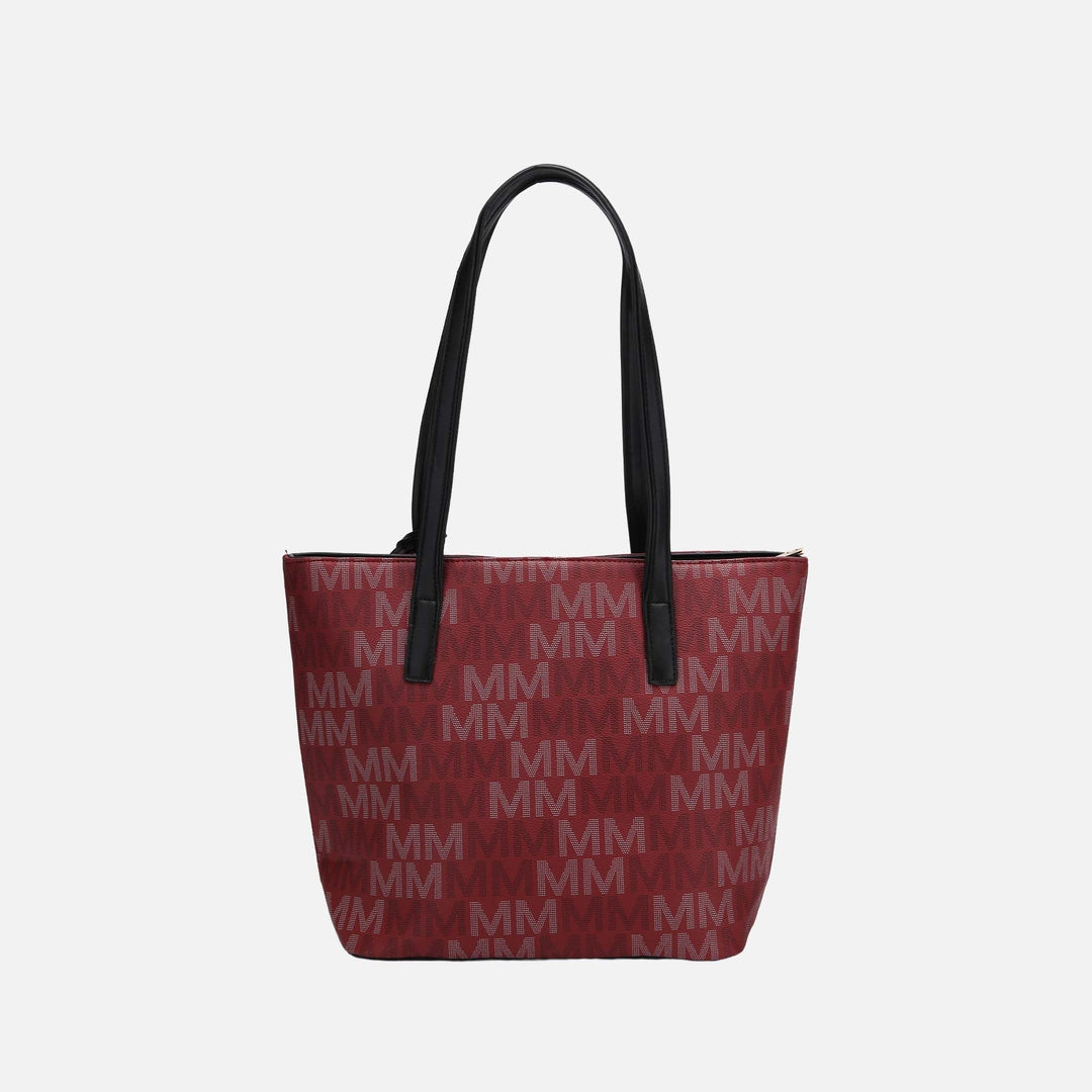 Charcoal Grey MKF Collection By Mia K Aylet Signature Tote Bag And Set