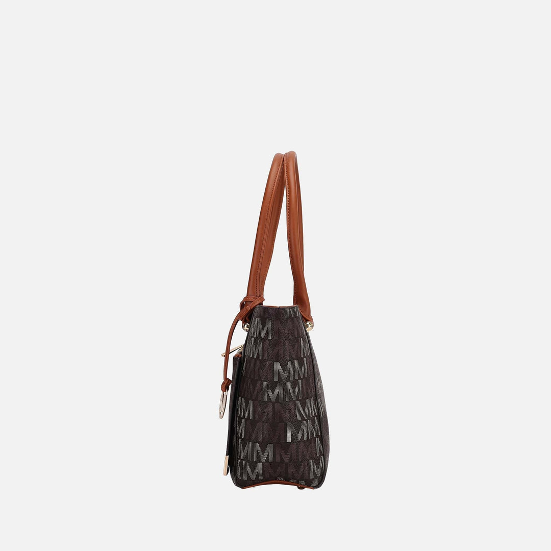 Wine MKF Collection By Mia K Lady Ii Signature Tote Bag And Set