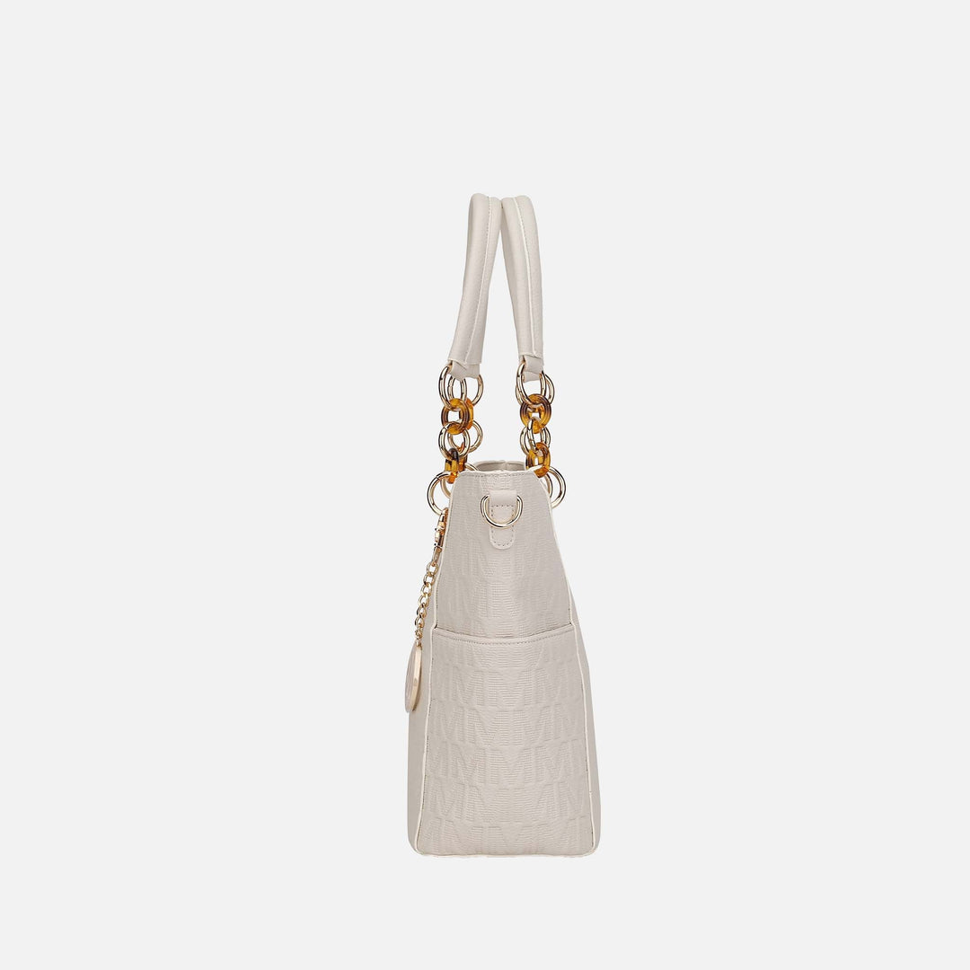 Beige MKF Collection By Mia K Rylee Signature Tote Bag