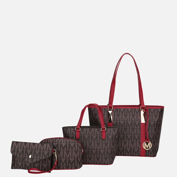 Indigo MKF Collection By Mia K Marimar Signature Tote Bag And Set