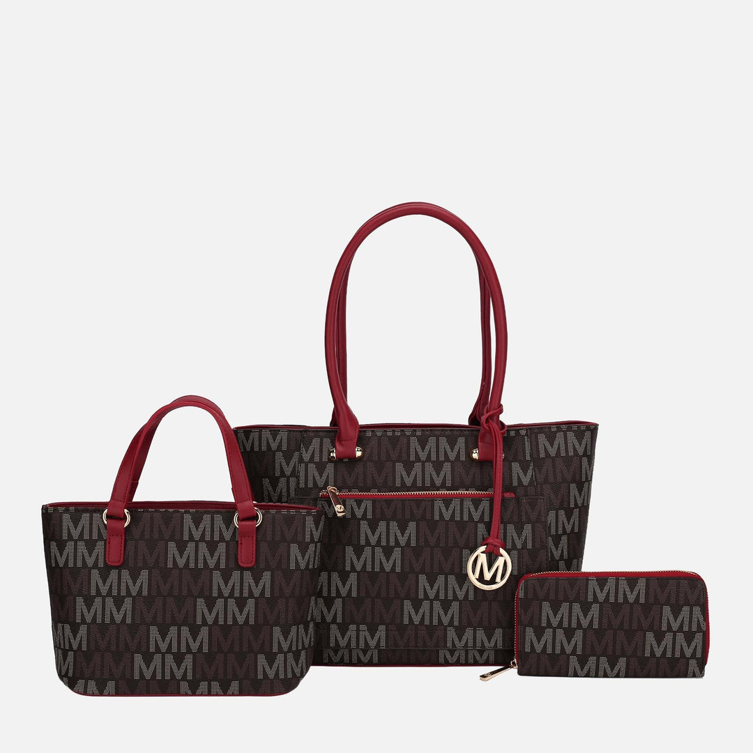 Camel MKF Collection By Mia K Lady Ii Signature Tote Bag And Set