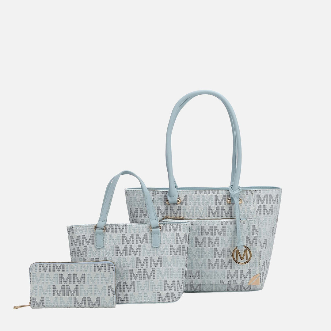 Black MKF Collection By Mia K Lady Ii Signature Tote Bag And Set