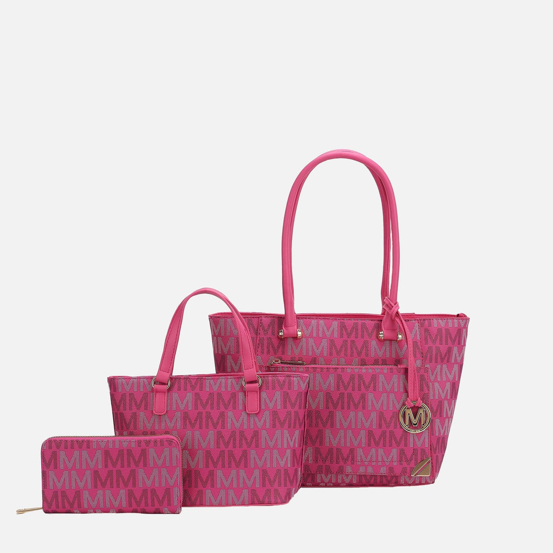 Seafoam MKF Collection By Mia K Lady Ii Signature Tote Bag And Set