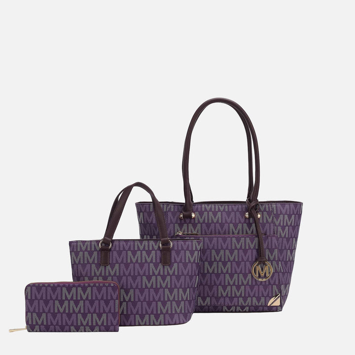 Indigo MKF Collection By Mia K Lady Ii Signature Tote Bag And Set