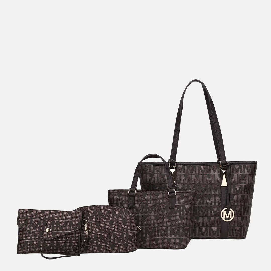 Lavender MKF Collection By Mia K Marimar Signature Tote Bag And Set