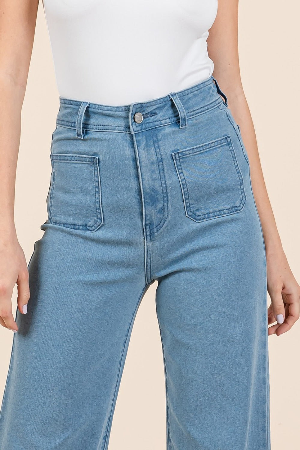 Denim Mittoshop High Waist Wide Leg Jeans