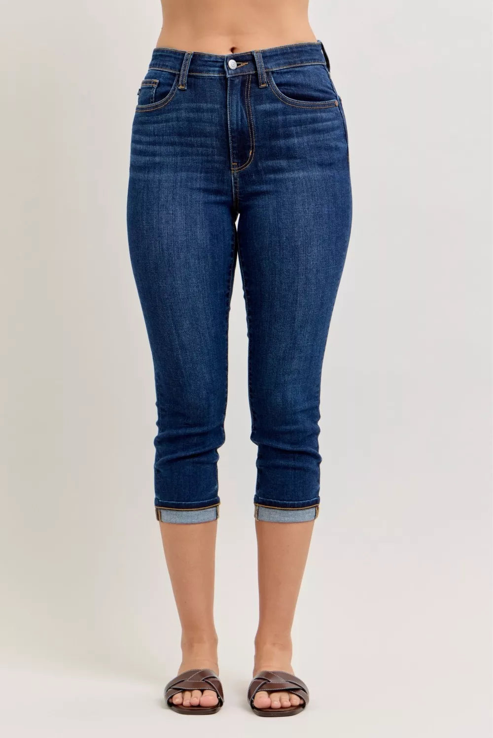 Dk Judy Blue High Waist Capri Jeans With Single Cuff