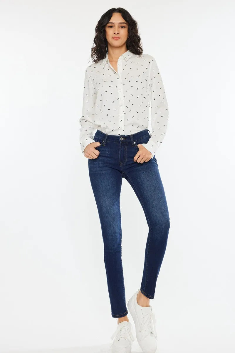 Super Dark Kancan Mid Rise Super Skinny Jeans