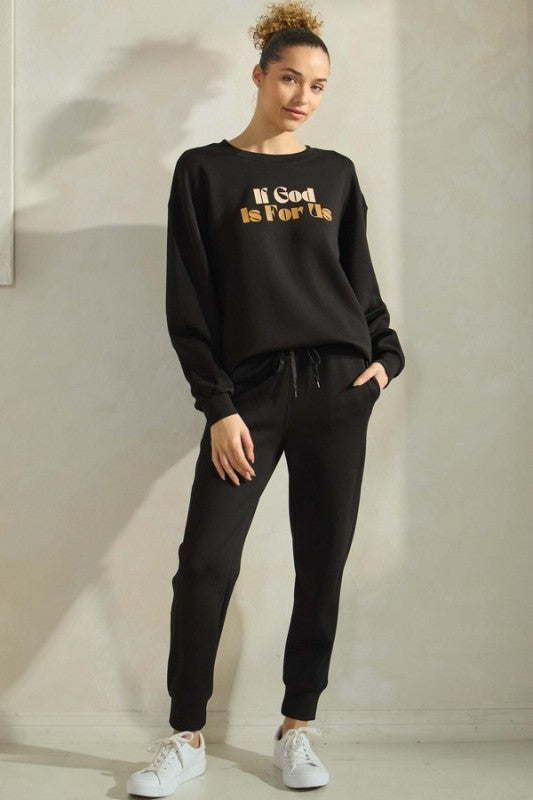 If God Is For Us Ultra Comfy Graphic Sweatshirt 1