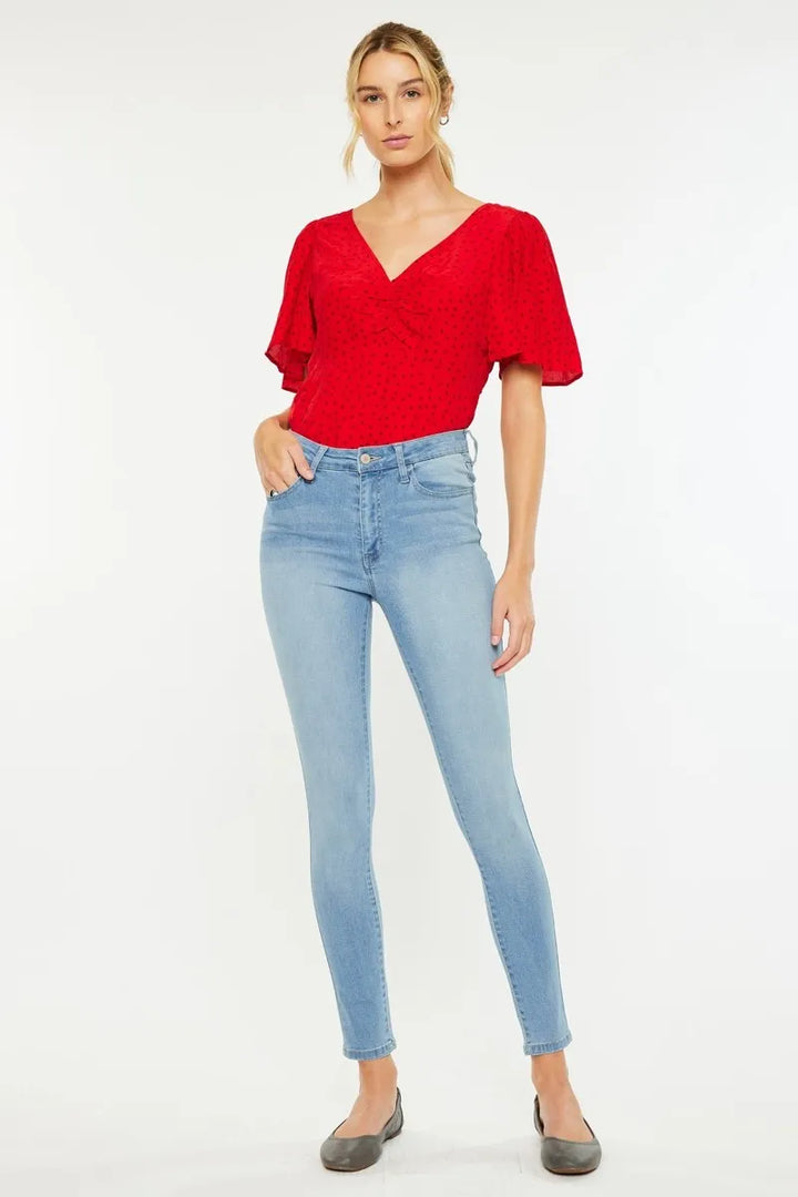 Medium Light Kancan High Rise Super Skinny Jeans