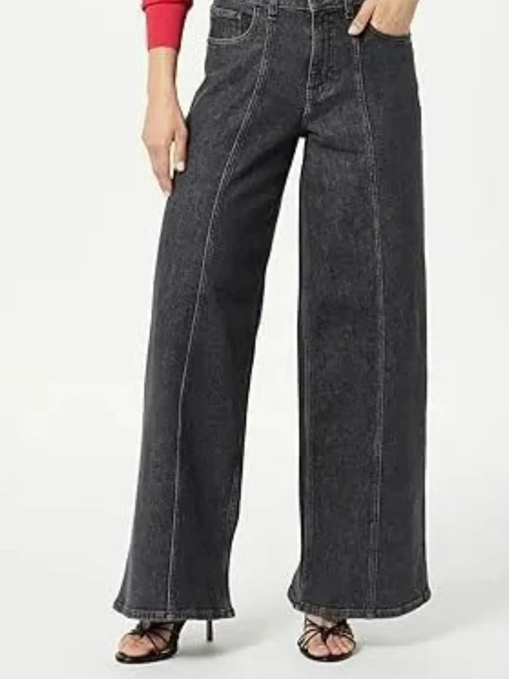 Dark Blue Full Size Wide Leg Jeans Plus Size