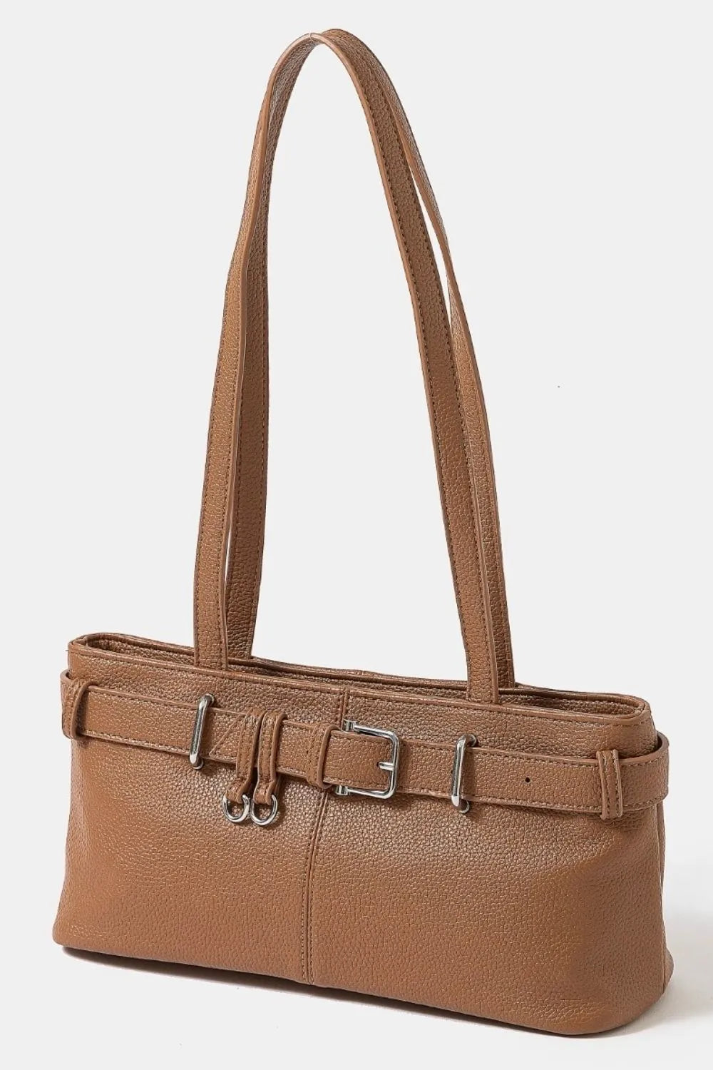 Dbr Fame Belt Strap Textured Faux Leather Shoulder Bag 1