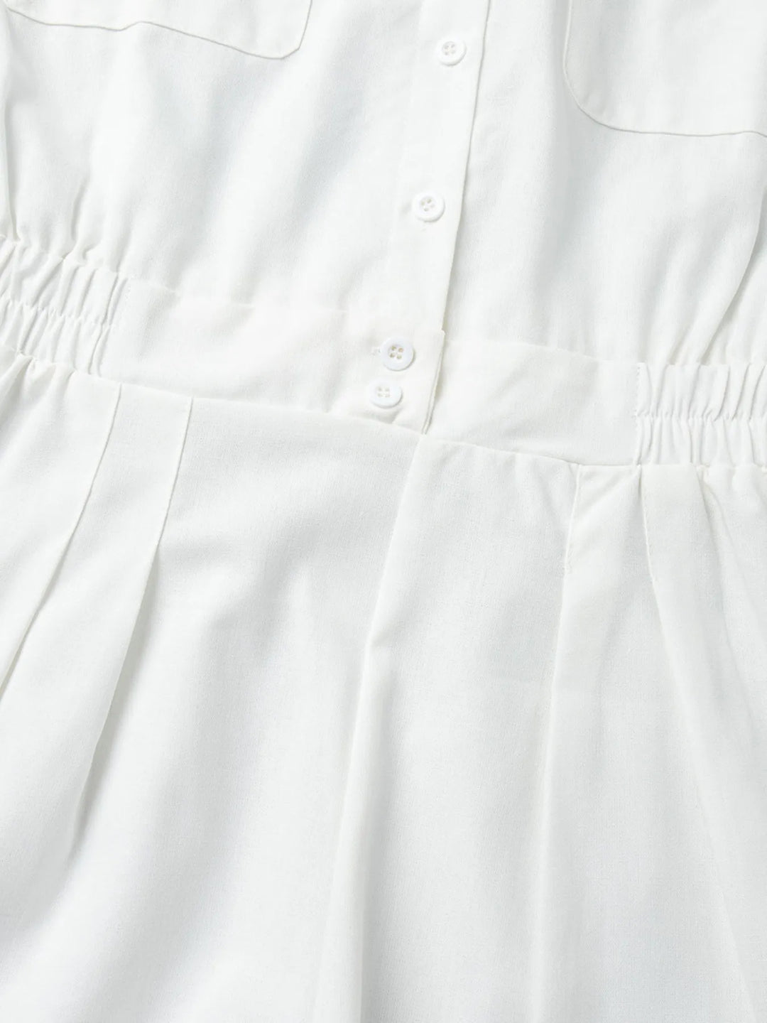 Casual Button Front Long Sleeve Romper