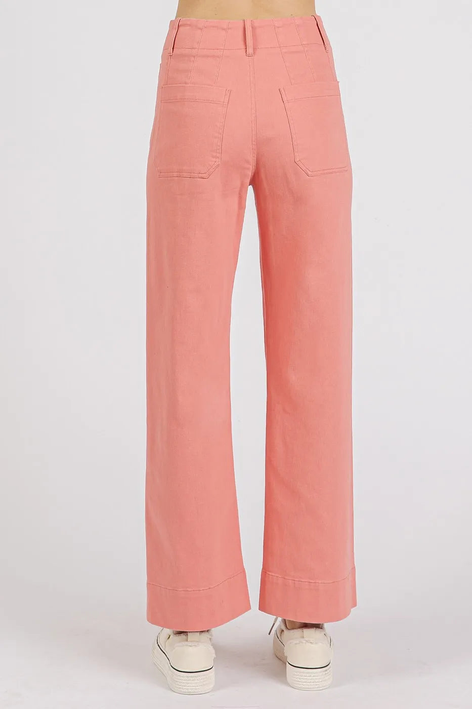 Mittoshop Twill Patch Pocket High Rise Wide Leg Pants 1
