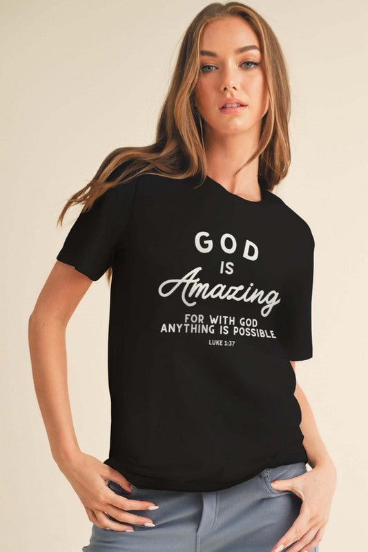 God Is Amazing Cotton Graphic T Shirt