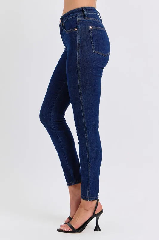 Dk Judy Blue Full Size Mid Rise Tummy Control Classic Skinny Jeans Plus Size