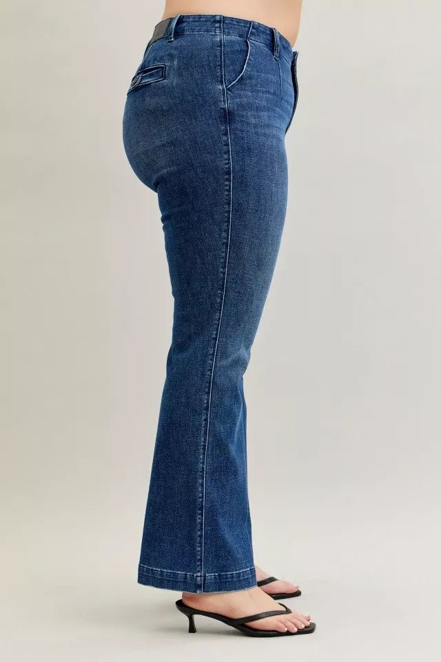 Dk Judy Blue Full Size Mid Rise Bootcut Jeans With Welt Pockets Plus Size