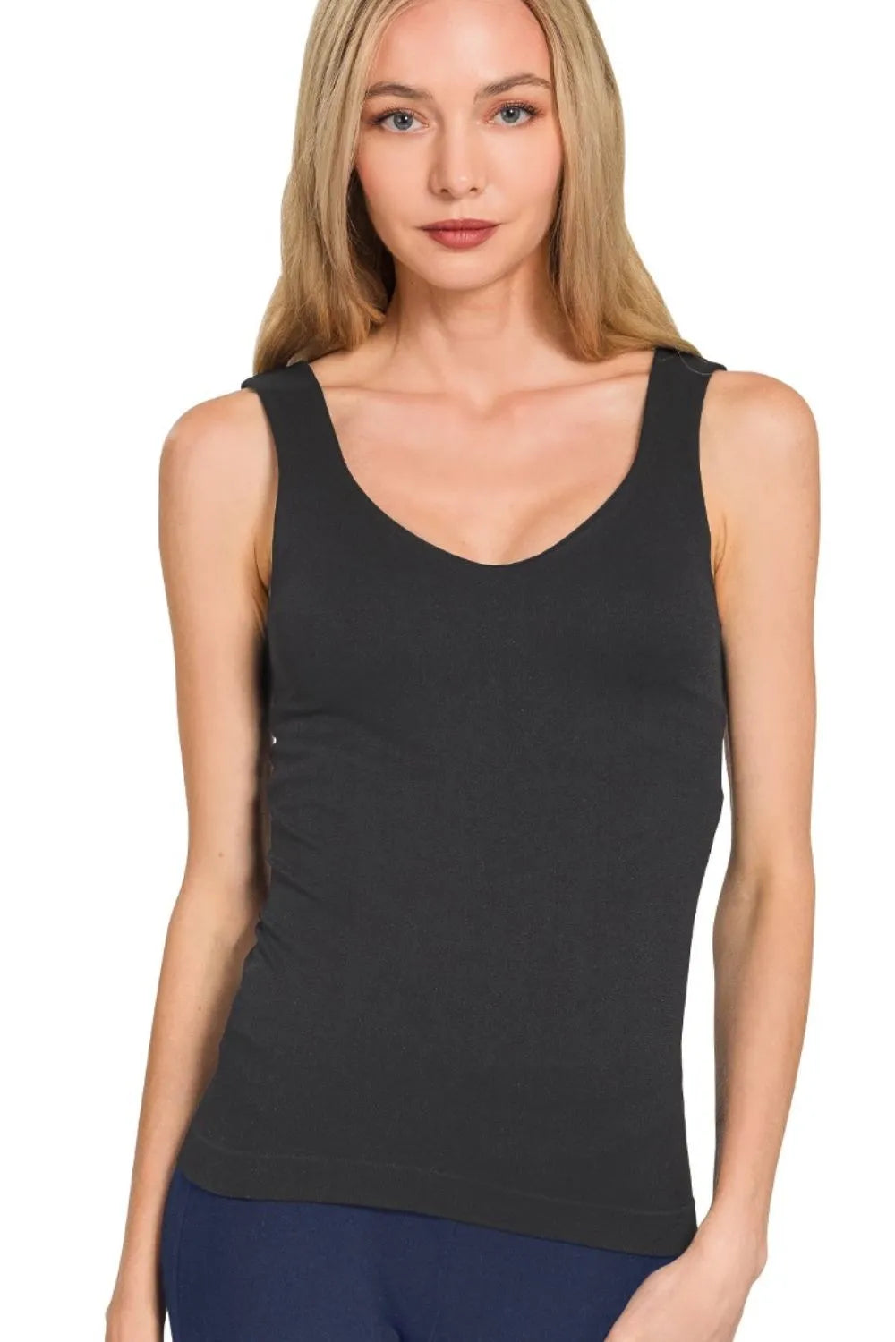Black Zenana Seamless Tank Top
