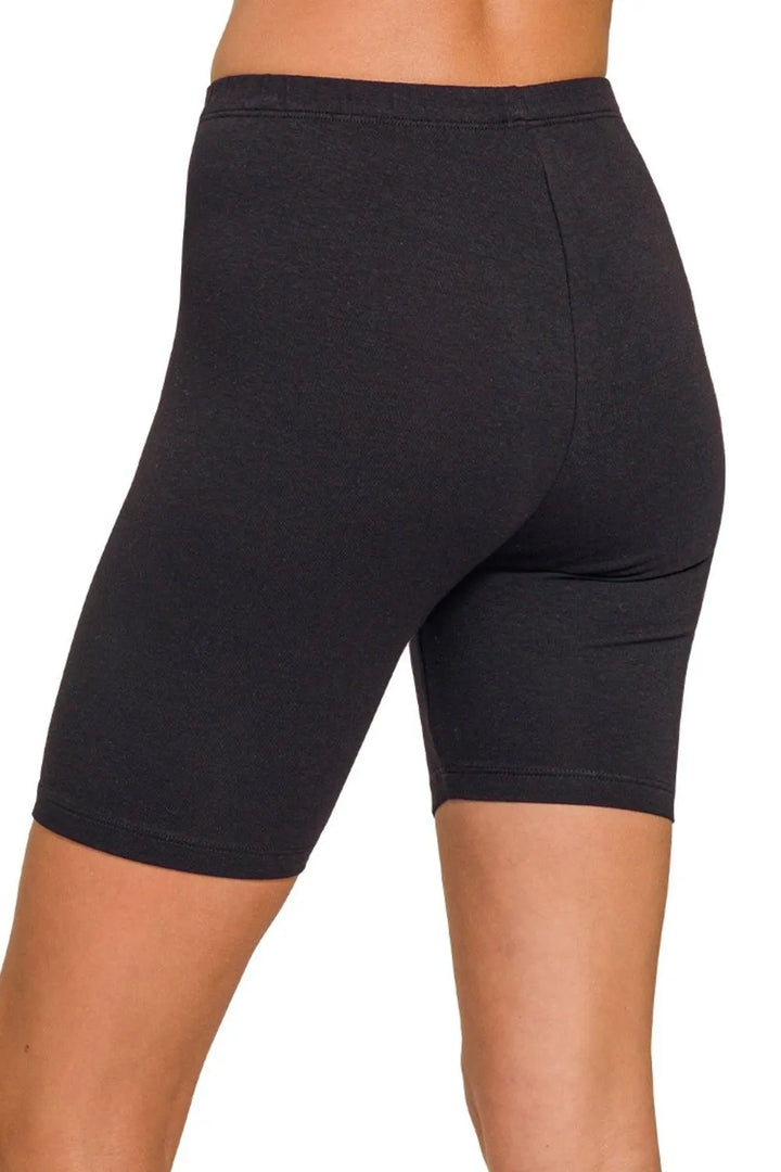 Black Zenana Premium Cotton Biker Shorts