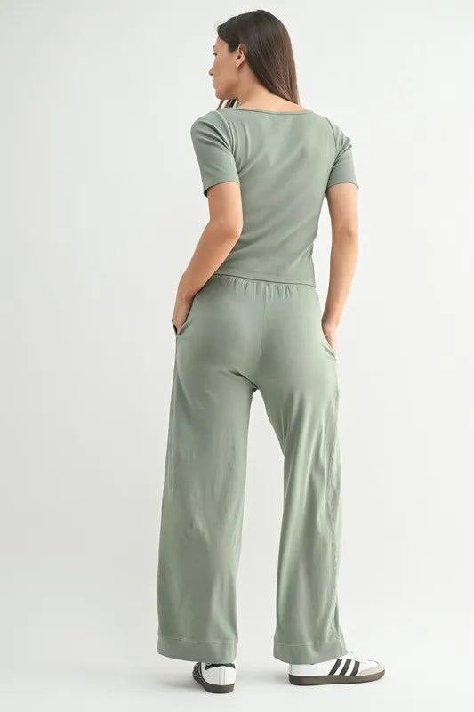 Shadow Mono B Vintage Ease Pima Cotton Tee And Pants Set 1
