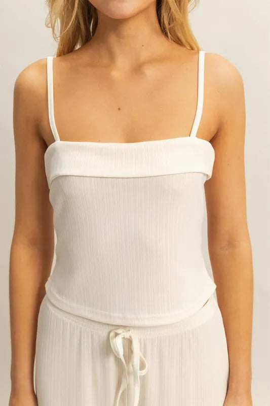 Hyfve Rib Knit Cami Top And Pants Set 1