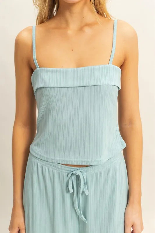 Hyfve Rib Knit Cami Top And Pants Set 2