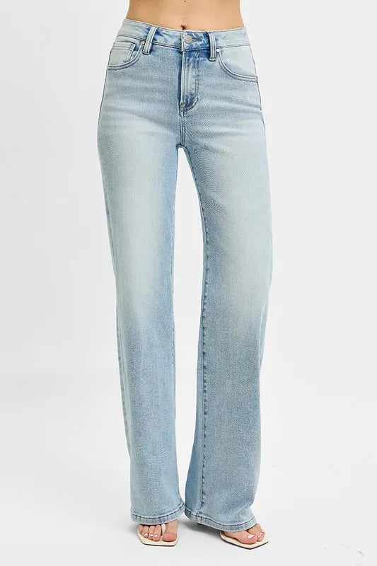 Medium Risen High Rise Wide Leg 90S Jeans