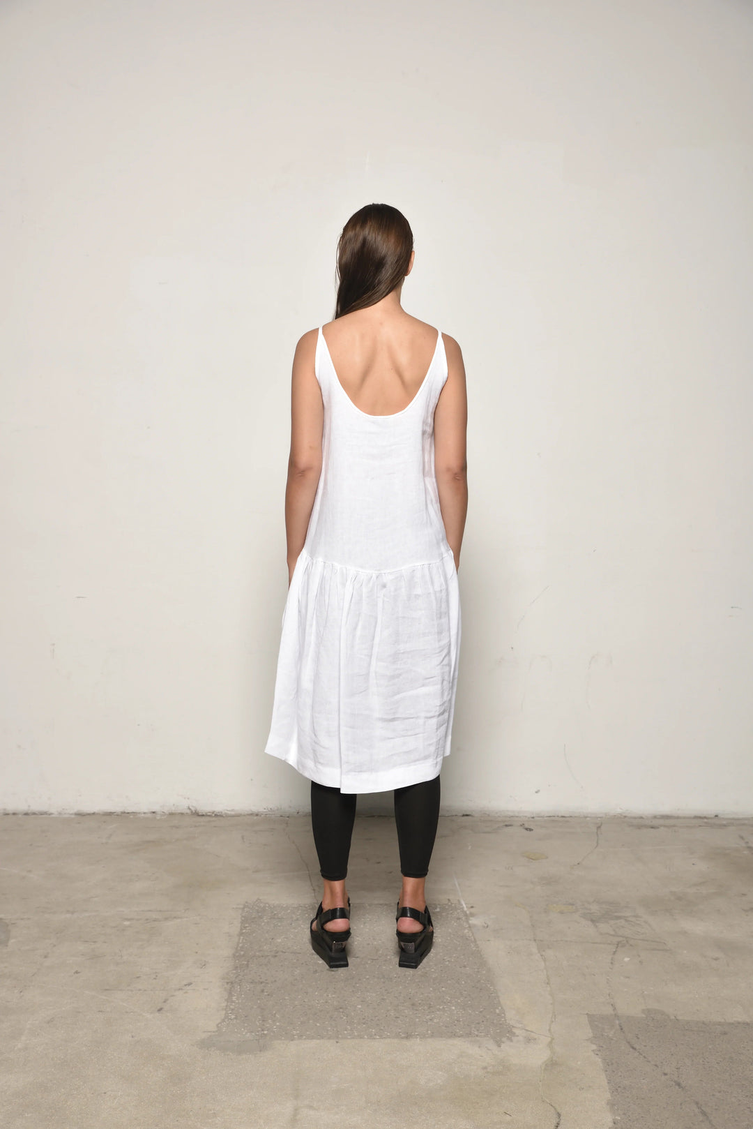 Medium Linen Peplum Dress
