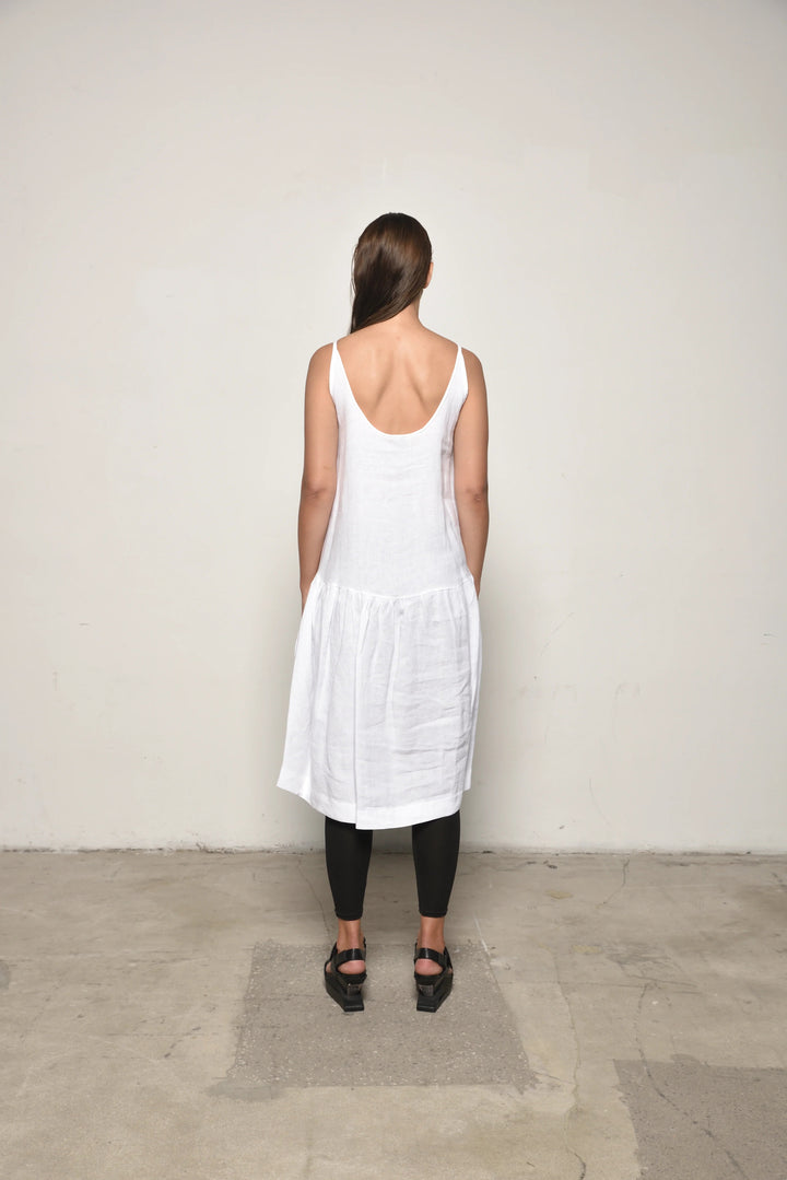 Medium Linen Peplum Dress
