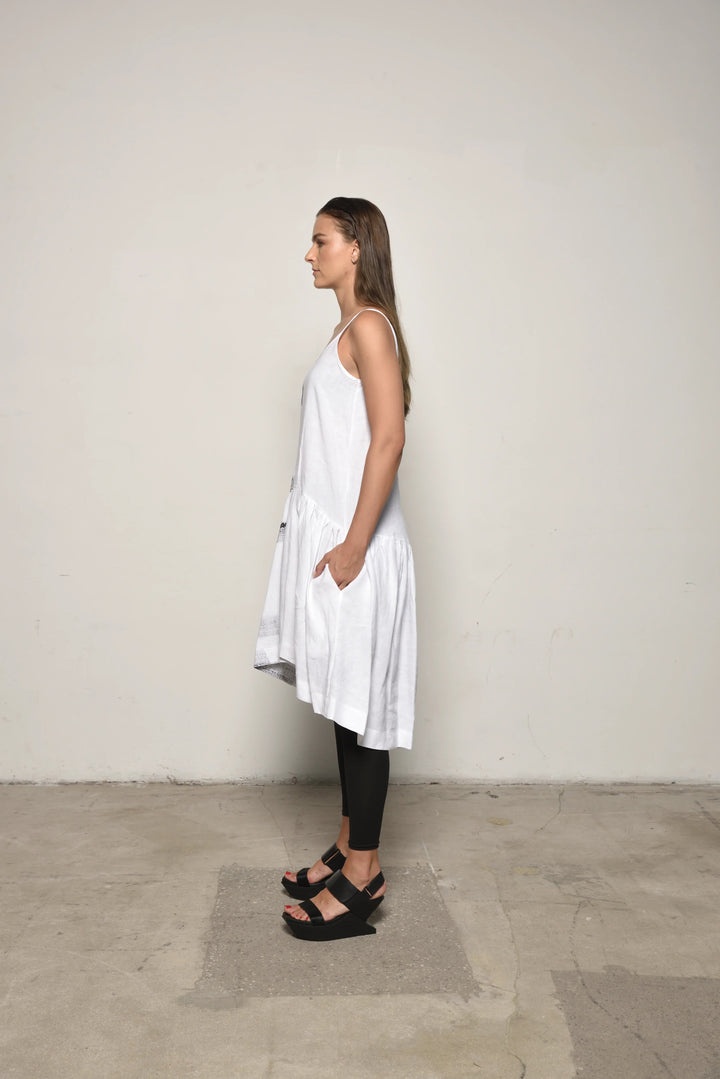 Small Linen Peplum Dress