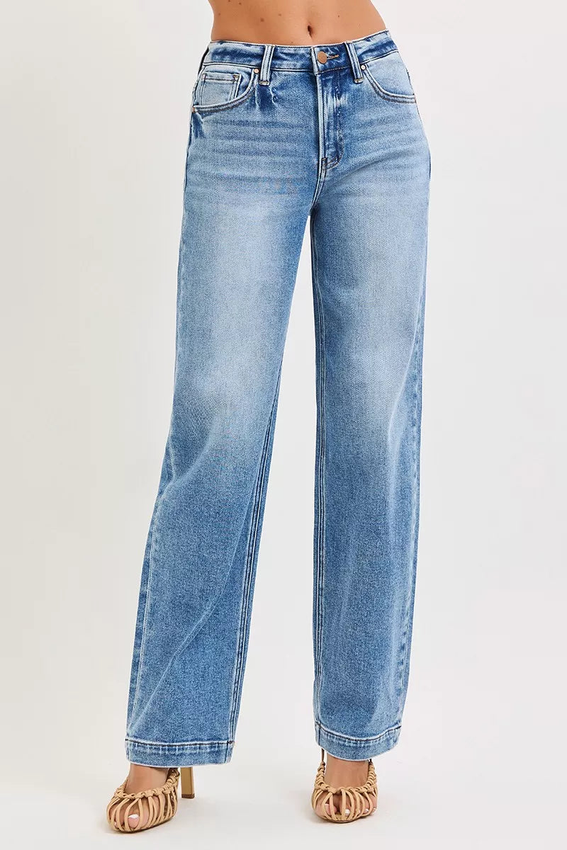 Medium Risen High Rise Wide Baggy Jeans