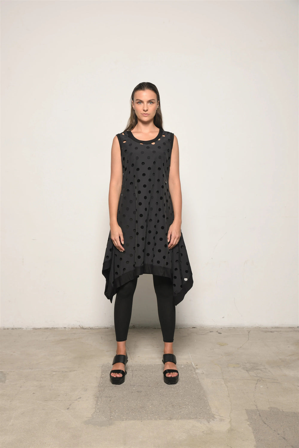 Black Perforated Tunic